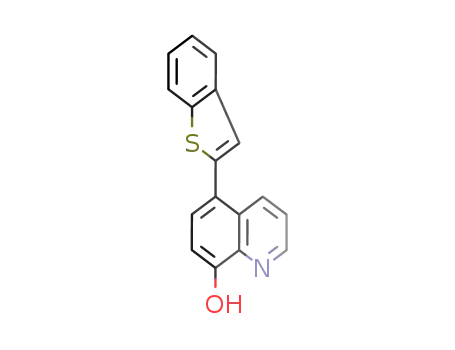 Molecular Structure of 845753-00-6 (8-Quinolinol, 5-benzo[b]thien-2-yl-)
