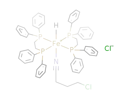 Molecular Structure of 252659-30-6 (trans-[FeH(4-chlorobutyronitrile)(dppe)2]Cl)