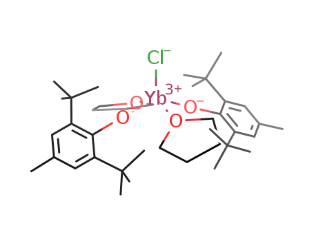 Molecular Structure of 359860-09-6 (chlorobis(2,6-di-tert-butyl-4-methylphenolato)bis(tetrahydrofuran)ytterbium(III))