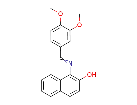 Molecular Structure of 7250-00-2 (1-{[(E)-(3,4-dimethoxyphenyl)methylidene]amino}naphthalen-2-ol)