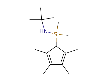 Molecular Structure of 125542-04-3 (N-TERT-BUTYL-1,1-DIMETHYL-1-(2,3,4,5-TETRAMETHYL-2,4-CYCLOPENTADIEN-1-YL) SILANAMINE)