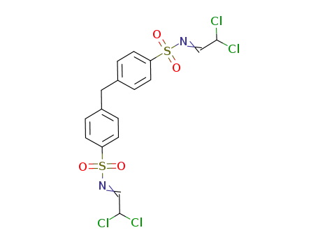 Molecular Structure of 1099856-26-4 (4,4'-methylenebis[N-(2,2-dichloroethylidene)benzenesulfonamide])