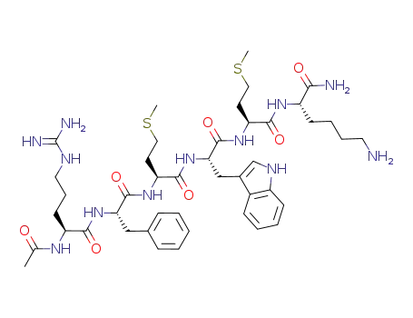 Molecular Structure of 152274-67-4 (AC-ARG-PHE-MET-TRP-MET-THR-NH2)