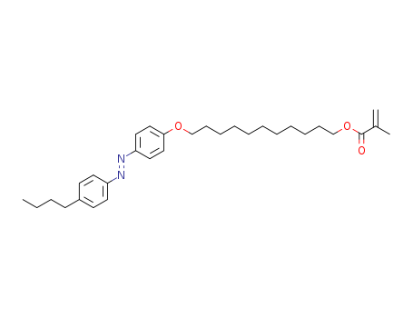 2-Propenoic acid, 2-methyl-,
11-[4-[(1E)-(4-butylphenyl)azo]phenoxy]undecyl ester