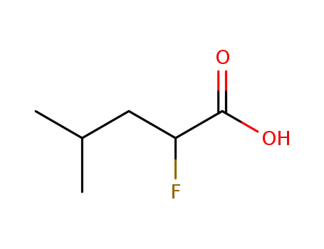 Molecular Structure of 6087-17-8 (2-fluoro-4-methylpentanoic acid)