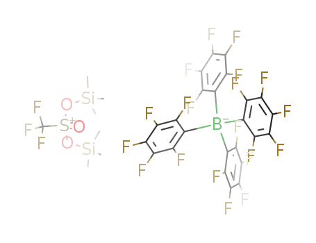 Molecular Structure of 1235436-62-0 (bis(trimethylsilyl)-trifluoromethylsulfonium tetrakis(pentafluorophenyl)borate)