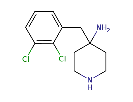 Molecular Structure of 919112-77-9 (4-Piperidinamine, 4-[(2,3-dichlorophenyl)methyl]-)