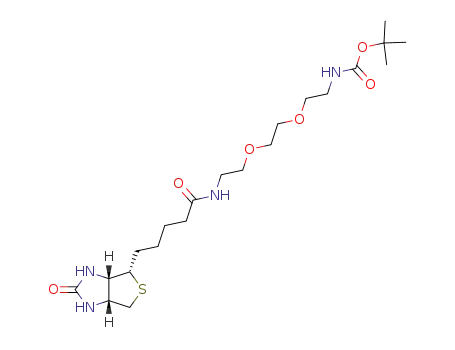 tert-butyl-N-(2-(2-(2-(5-(2-oxo-1,3,3a,4,6,6a-hexahydrothieno(3,4-d)imidazol-6-yl)pentanoylamino)ethoxy)ethoxy)ethyl)carbamate