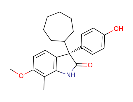 2H-Indol-2-one, 3-cycloheptyl-1,3-dihydro-3-(4-hydroxyphenyl)-6-methoxy-7-methyl-, (3S)-