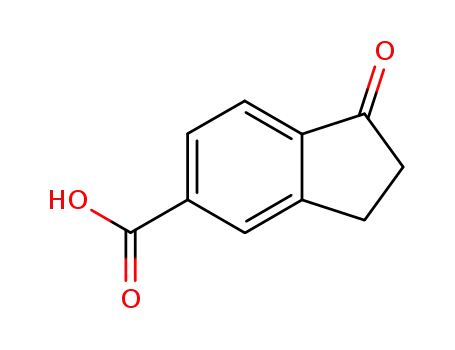Molecular Structure of 3470-45-9 (1-OXO-INDAN-5-CARBOXYLIC ACID)