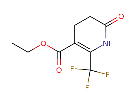 Molecular Structure of 194673-12-6 (ethyl 6-oxo-2-(trifluoromethyl)-1,4,5,6-tetrahydropyridine-3-carboxylate)