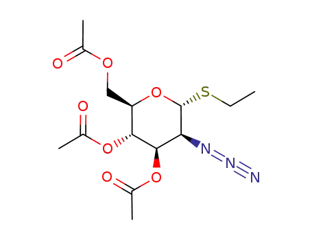 Molecular Structure of 402831-54-3 (ethyl 2-azido-3,4,6-tri-O-acetyl-2-deoxy-1-thio-α-D-mannopyranoside)