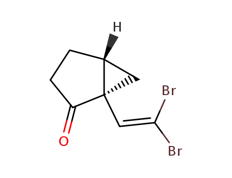 Molecular Structure of 406457-42-9 ((1S,5R)-1-(2',2'-dibromovinyl)bicyclo[3.1.0]hexan-2-one)