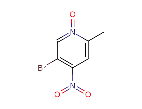 Molecular Structure of 62516-08-9 (PYRIDINE, 5-BROMO-2-METHYL-4-NITRO-, 1-OXIDE)