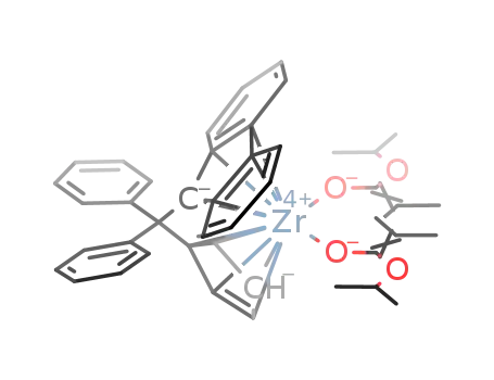 Molecular Structure of 1008161-96-3 ([(diphenylmethylene(η5-cyclopentadienyl)(η5-9-fluorenyl))Zr(OC(OiPr)CMe2)2])