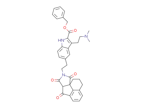 Benzyl 5-[2-(1,3,4-trioxo-2,3,5,6,10,10a-hexahydro-1H,4H-acenaphtho[1,8a-c]pyrrolyl)ethyl]-3-[2-(dimethylamino)ethyl]-1H-indole-2-carboxylate