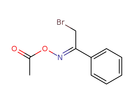 Molecular Structure of 88184-66-1 (Ethanone, 2-bromo-1-phenyl-, O-acetyloxime)