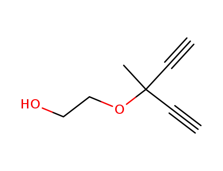 Molecular Structure of 214967-59-6 (2-(1-Ethynyl-1-methyl-prop-2-ynyloxy)-ethanol)