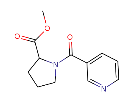 Molecular Structure of 955038-97-8 (1-(pyridine-3-carbonyl)pyrrolidine-2-carboxylic acid methyl ester)