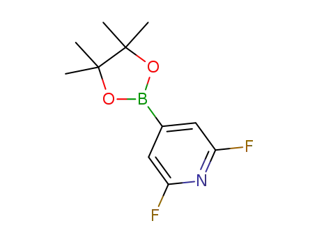 Molecular Structure of 1204333-58-3 (2,6-Difluoro-4-(4,4,5,5-tetramethyl-1,3,2-dioxaborolan-2-yl)pyridine)