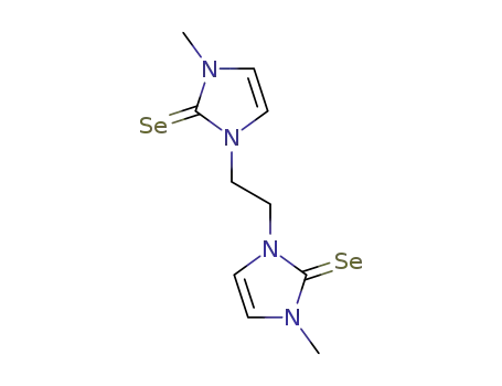 Molecular Structure of 163523-38-4 (2H-Imidazole-2-selone, 1,1'-(1,2-ethanediyl)bis[1,3-dihydro-3-methyl-)