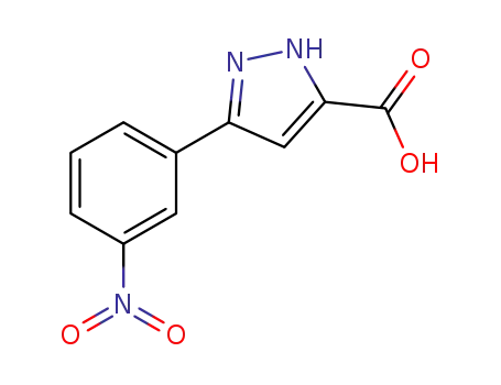 Molecular Structure of 899714-76-2 (5-(3-NITRO-PHENYL)-1H-PYRAZOLE-3-CARBOXYLIC ACID)