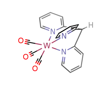 Molecular Structure of 132079-48-2 ((tri-2-pyridylmethane)tricarbonyltungsten)