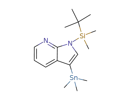 Molecular Structure of 226085-20-7 (1-tert-butyldimethylsilyl-3-trimethylstannyl-7-azaindole)