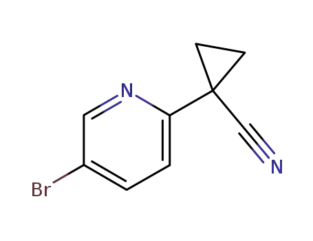 Molecular Structure of 827628-15-9 (1-(5-BROMOPYRIDIN-2-YL)CYCLOPROPANECARBONITRILE)