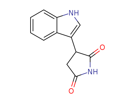 Molecular Structure of 10185-29-2 (2,5-Pyrrolidinedione, 3-(1H-indol-3-yl)-)