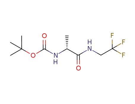Molecular Structure of 934179-15-4 (N<sub>2</sub>-(tert-butoxycarbonyl)-N-(2,2,2-trifluoroethyl)-D-alaninamide)