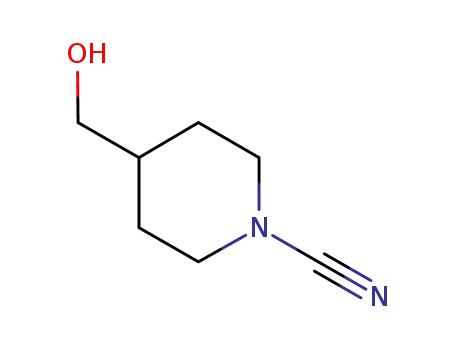Molecular Structure of 1032824-91-1 (4-(Hydroxymethyl)Piperidine-1-Carbonitrile)
