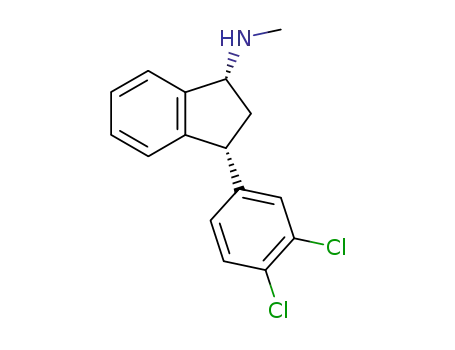 Molecular Structure of 86939-10-8 ((1R,3S)-REL-3-(3,4-DICHLOROPHENYL)-2,3-DIHYDRO-N-METHYL-1H-INDEN-1-AMINE HYDROCHLORIDE)