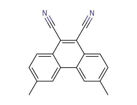 Molecular Structure of 445256-91-7 (9,10-Phenanthrenedicarbonitrile, 3,6-dimethyl-)