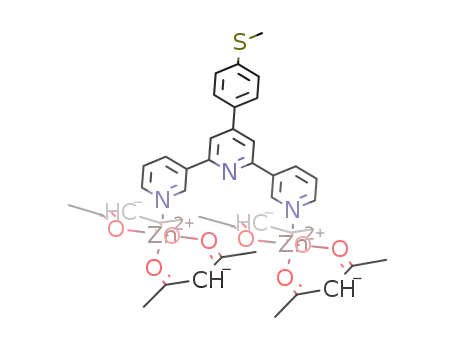 Molecular Structure of 1352042-25-1 ([Zn2(μ-4'-(4-methylthiophenyl)-3,2':6',3''-terpyridine)(acetylacetonato)4])