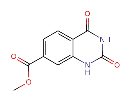 Molecular Structure of 174074-88-5 (7-Quinazolinecarboxylic acid, 1,2,3,4-tetrahydro-2,4-dioxo-, Methyl ester)