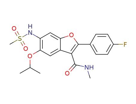 3-Benzofurancarboxamide, 2-(4-fluorophenyl)-N-methyl-5-(1-methylethoxy)-6-[(methylsulfonyl)amino]-