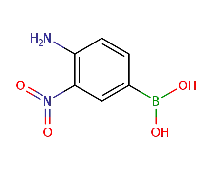 Molecular Structure of 89466-07-9 (4-AMINO-3-NITROPHENYLBORONIC ACID)