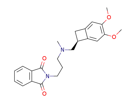 Molecular Structure of 1393427-01-4 (2-{3-[{[(7S)-3,4-dimethoxybicyclo[4.2.0]octa-1,3,5-trien-7-yl]methyl}-(methyl)amino]propyl}-1H-isoindole-1,3(2H)-dione)