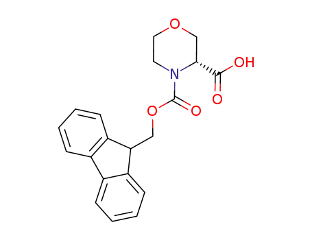 Molecular Structure of 942153-03-9 (4-FMOC-3(R)-MORPHOLINECARBOXYLIC ACID)