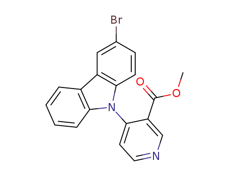 Molecular Structure of 1309460-84-1 (methyl 4-(3-bromocarbazol-9-yl)nicotinate)