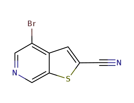 Molecular Structure of 870235-00-0 (4-BroMothieno[2,3-c]pyridine-2-carbonitrile)