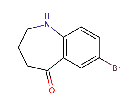Molecular Structure of 3951-89-1 (7-BROMO-1,2,3,4-TETRAHYDRO-BENZO[B]AZEPIN-5-ONE)