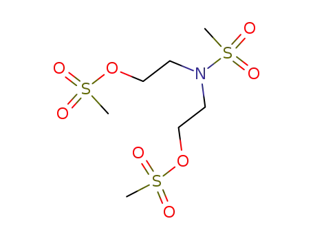 Molecular Structure of 473-51-8 (N,N-Bis[2-[(methylsulfonyl)oxy]ethyl]methanesulfonamide)