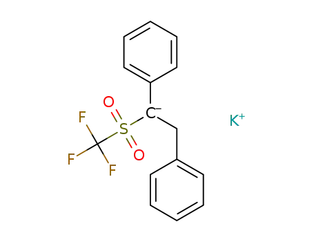 (±)-potassium 1,2-diphenyl-1-(trifluoromethylsulfonyl)ethan-1-ide