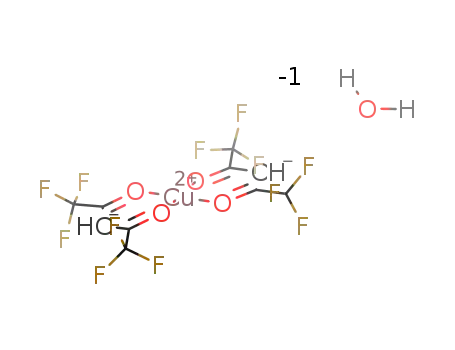 Molecular Structure of 155640-85-0 (COPPER(II) HEXAFLUOROACETYLACETONATE HYDRATE, 98)