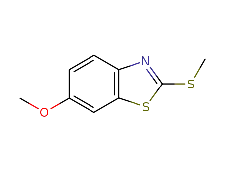 Molecular Structure of 2182-74-3 (Benzothiazole, 6-methoxy-2-(methylthio)- (7CI,8CI))
