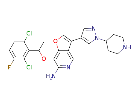 7-[1-(2,6-Dichloro-3-fluorophenyl)ethoxy]-3-(1-piperidin-4-yl-1H-pyrazol-4-yl)-furo[3,2-c]pyridin-6-ylamine