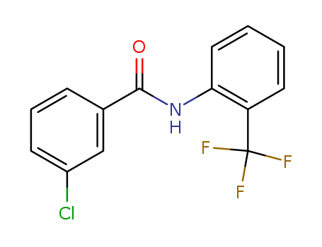 3830-64-6,3-Chloro-N-[2-(trifluoroMethyl)phenyl]benzaMide, 97%,3-Chlor-benzoesaeure-(2-trifluormethyl-anilid);3-chloro-benzoic acid-(2-trifluoromethyl-anilide);