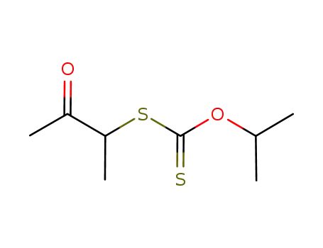 Molecular Structure of 958649-73-5 (carbonodithioic acid O-(isopropyl) S-(1-methyl-2-oxopropyl) ester)